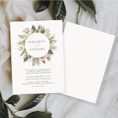 Floral Ivory Watercolor Hochzeit Einladung