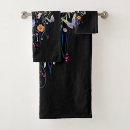 Floral Jellyfish Badhandtuch Set