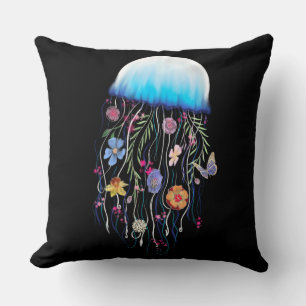 Floral Jellyfish Kissen