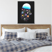 Floral Jellyfish Leinwanddruck (Insitu (Schlafzimmer))