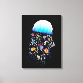 Floral Jellyfish Leinwanddruck