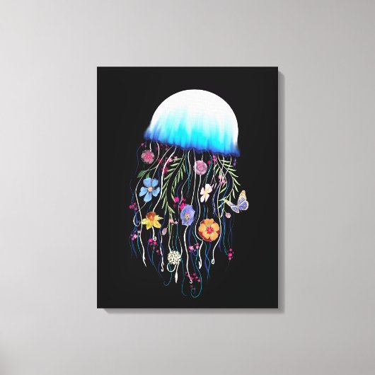 Floral Jellyfish Leinwanddruck (Vorderseite)