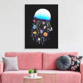 Floral Jellyfish Leinwanddruck (Insitu (Wohnzimmer))