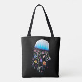 Floral Jellyfish Tasche (Rückseite)