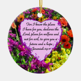FLORAL JEREMIAH 29:11 FOTO DESIGN KERAMIK ORNAMENT