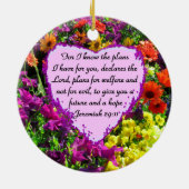 FLORAL JEREMIAH 29:11 FOTO DESIGN KERAMIK ORNAMENT (Hinten)