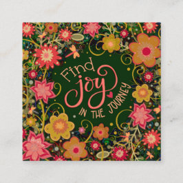 Floral Join Journey Inspirivity Kindness Cards Quadratische Visitenkarte