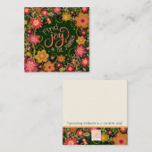 Floral Join Journey Inspirivity Kindness Cards Quadratische Visitenkarte (Vorne/Hinten)