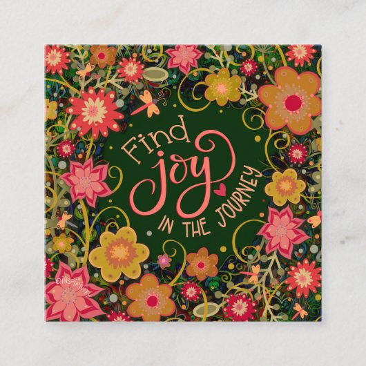 Floral Join Journey Inspirivity Kindness Cards Quadratische Visitenkarte (Vorderseite)