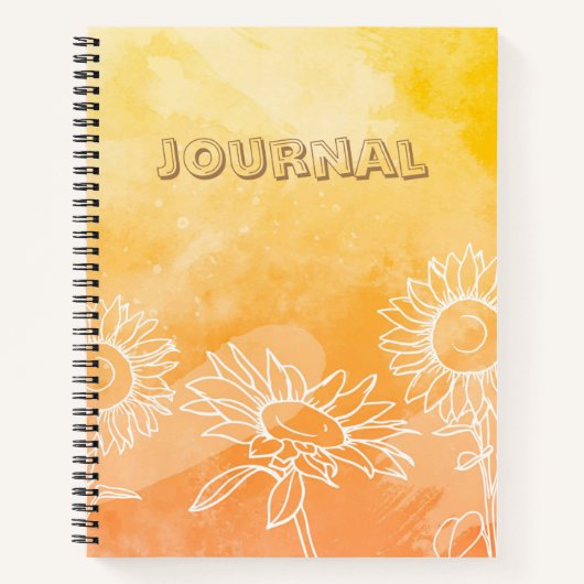 FLORAL JOURNAL 8.5 X 11 SPIRAL NOTEBOOK NOTIZBLOCK (Vorderseite)