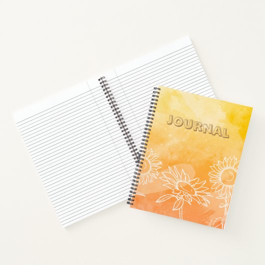 FLORAL JOURNAL 8.5 X 11 SPIRAL NOTEBOOK NOTIZBLOCK (Innenseite)