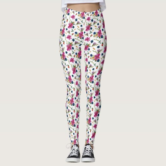 Floral Joyeaux Designer Leggings (Vorderseite)