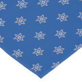 Floral jüdische Stars auf Deep Blue Kurzer Tischläufer (Ecke)