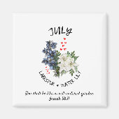 Floral JULI Geburtsmonat Blume Custom Christlich Magnet (Vorne)