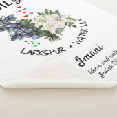 Floral JULI Geburtsmonat Blume Custom Christlich Sherpadecke (3/4)