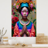 Floral jung Prinzessin Poster (Küche)