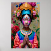 Floral jung Prinzessin Poster (Vorne)