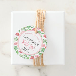 Floral Jungle Safari Baby Dusche Vielen Dank Geschenkanhänger