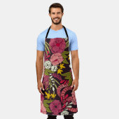 Floral jungle with snakes pattern, tropical flower schürze (Getragen)