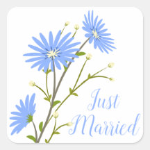 Floral Just Married Daisy Blume Blue Wedding