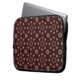 Floral Kabul Coffe Laptopschutzhülle (Vorderseite Links)