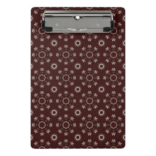 Floral Kabul Coffee Light Flash Mini Klemmbrett (Vorderseite)