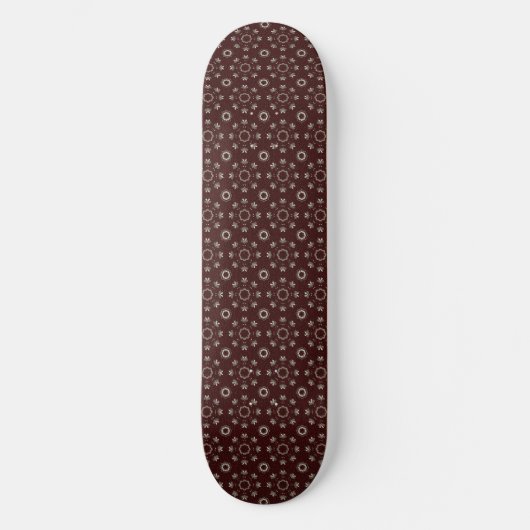 Floral Kabul-Kaffee Skateboard (Vorderseite)