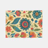 Floral Kaleidoscope Garden - Vibrant Nature Art Fleecedecke (Vorderseite (Horizontal))