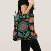 Floral Kaleidoscope Garden - Vibrant Nature Art Tasche (Von Nahem)