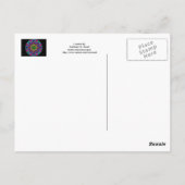 Floral Kaleidoscopic Mandala Design Postkarte (Rückseite)
