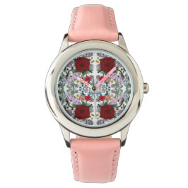 Floral Kaleidoskop Stainless Steel Pink Watch Armbanduhr