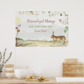 Floral/Kaninchen-Ereignis Poster (Küche)