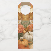 Floral Karamelll Erntedank Flasche Flaschenanhänger (Rückseite)