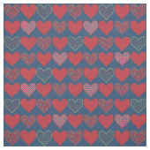 Floral, Karo Gingham und Polka Dots Hearts Stoff (Muster)