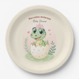 Floral kawaii Baby Alligator Bruteier - Mädchen Pappteller