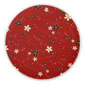 floral keramikknauf (Vorderseite)