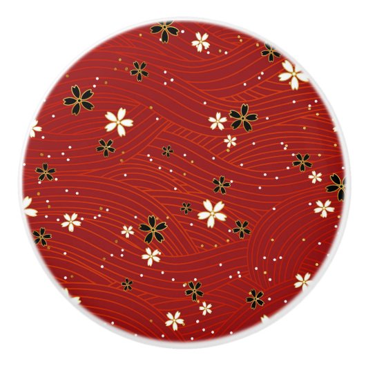 floral keramikknauf (Vorderseite)