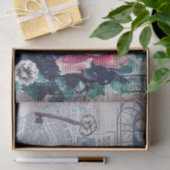 Floral Key Ephemera Decoupage Seidenpapier (Geschenk)