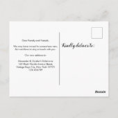 Floral Keys New Zuhause Address Moving Ankündigung Postkarte (Rückseite)