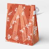 Floral Kimono Muster Coral Geschenkschachtel (Rückseite)