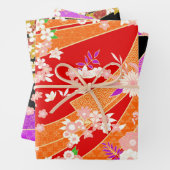 Floral Kimono Muster Geschenkpapier Set (Beispiel)