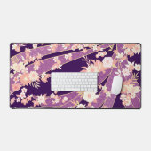 Floral Kimono Muster Violet Schreibtischunterlage (Tastatur & Maus)