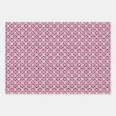 Floral Kimono Print, Rot, Rosa und Indiz Geschenkpapier Set (Vorderseite 2)