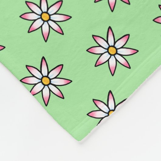 Floral KiniArt Fleece Blanket (Ecke)