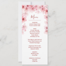 Floral Kirschblüten-Rosa Weiße Hochzeit Einladung
