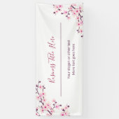 Floral Kirschblüten-Weiß Geschäftlich Banner (Vertikal)