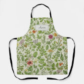 Floral Kitchen Apron, Retro Botanical Print  Schürze (Vorderseite)