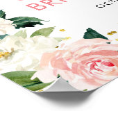 Floral Kitchen Brautparty Begrüßung Unterschrift Poster (Ecke)