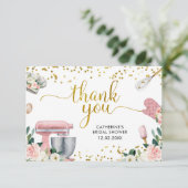 Floral Kitchen Brautparty Danke Karte (Stehend Vorderseite)