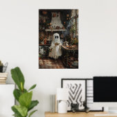 Floral Kitchen Ghost Print, Dark Academia Poster (Heimbüro)